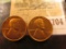 1704 _ Pair of 1936 S Lincoln Cents, Brilliant Red Uncirculated.