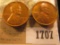 1707 _ Pair of 1935 S Lincoln Cents, Brilliant Red-brown Uncirculated.