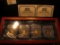1820 _ First Commemorative Mint Hard Wood Cased Set of slabbed Presidential Dollars. Includes 2007 S