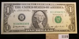 1119 _ Series 1993 $1 New York Federal Reserve Note, CH CU.