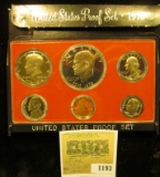 1193 _ 1976 S U.S. Proof Set, Original as issued. A nice attractive set with all coins exhibiting Ca