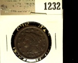 1232 _ 1845 U.S. Large Cent, Fine.