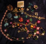 1030 _ Large Group of Costume Jewelry from the 1950 era.