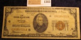 1303 _ Series 1929 $20 National Currency 