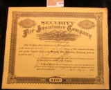 1334 _ 1923/4 Stock Certificate No. 639 for Four Shares of 