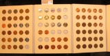 1375 _ A Littleton Lincoln cent folder with an unusual assortment of Wheat Cents, Steel Cents, Ename