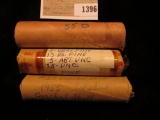 1396 _ Roll of 1955 Carcked Skull variety Wheat Cents; 1969 S Roll of Cents; and an original Uncircu