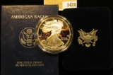 1420 _ 2004 W Proof American Eagle Silver Dollar Original as Issed.
