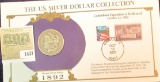 1433 _ 1892 Morgan Dollar first Day Cover.