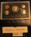 1445 _ 1998 S US Silver Proof Set. Original as Issued.