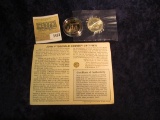1453 _ Solid 14K Gold Kennedy Memorial Miniature Half Dollar, 1986 S Statue of Liberty Half Dollar,