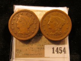 1454 _ 1847 & 1851 F-VF U.S. Large Cents.