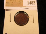 1482 _ 1909 P VDB Lincoln Cent, Brown Almost Uncirculated.