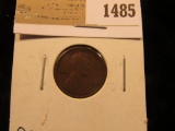 1485 _ 1909 S Key date Lincoln Cent, VF.