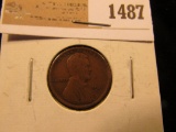 1487 _ 1911 S Lincoln Cent, Fine.