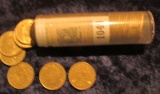 1049 _ 1975 BU Roll of Spanish Un Peseta Coins. (51 pcs.).