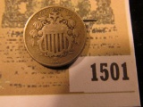 1501 _ 1866 U.S. Shield Nickel, VG.