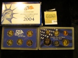 1516 _ 2004 S U.S. Proof Set, Original as issued. A nice attractive set with all coins exhibiting Ca