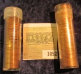 1052 _ Solid date roll of 1964 P Cents, BU;  & (33) BU 1955 P Wheat Cents.