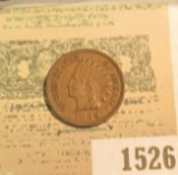 1526 _ 1899 U.S. Indian Head Cent, EF-AU.