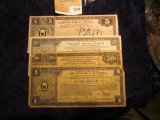 1549 _ 1934 four-piece set of Depression Scrip .25c, .50c, $1, & $5 State of North Carolina, County