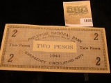 1608 _ 1941 Philippine National Bank , Iloilo City, Philippines, Dec. 20, 1941 Emergency Circulating