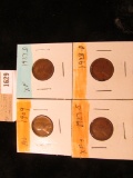 1629 _ 1909 P, 27D, S, & 28D Lincoln Cents, all Grading EF.