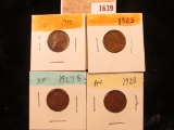 1639 _ 1910P, 23P, 27S, & 28P Lincoln Cents, Fine to AU.