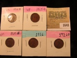 1641 _ 1922D, 25D, S, 26P & D  Lincoln Cents, VG to EF.