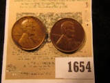 1654 _ Pair of 1930 D Lincoln Cents, both Brown AU to Unc.