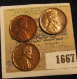 1667 _ 1927 D Cent, VF; & a pair of 1929 P Cents, mostly Red Almost Uncirculated.