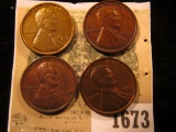 1673 _ (2) 1919 P, 19 D, & 19 S Lincoln cents, all nice Chocolate brown with hints of luster.