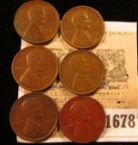 1678 _ (2) 1914P Fine, (2) 15D VF, & (2) 16S EF Lincoln Cents. All nice chocolate brown specimens.