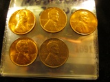 1691 _ 1936P, S, 38S, 70P, & 72P Lincoln Cents, all Brilliant Uncirculated.