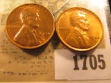1705 _ Pair of 1936 D Lincoln Cents, Brilliant Red-Brown Uncirculated.
