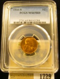 1729 _ 1944 S Lincoln Cent, PCGS slabbed MS65RD