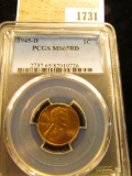 1731 _ 1945 D Lincoln Cent, PCGS slabbed MS65RD