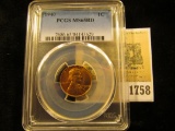 1758 _ 1940 P Lincoln Cent, PCGS slabbed MS65RD