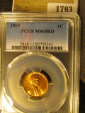 1793 _ 1958 P Lincoln Cent, PCGS slabbed MS65RD.