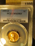 1800 _ 1959 D Lincoln Cent, PCGS slabbed MS65RD.