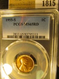1815 _ 1955 D Lincoln Cent, PCGS slabbed MS65RD.