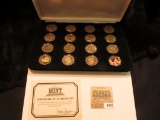 1847 _ Sixteen-piece Sacagawea BU or Proof Sacagawea Dollar Set in a velvet-lined case with COA. Con
