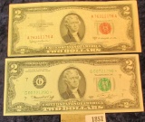 1857 _ Series 1976 Two Dollar Federal Reserve Note, Scarce Star Replacement Note, CU; & Series 1953C