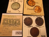 1928 _ 1960 P & D Small Date Lincoln Cents; (3) Indian Head Cents coming from different Decades; & 1
