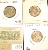 1985 _ 1922, 27, & 28 Canada Nickels. BU.