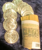 1990 _ 1969 D Original BU Roll of 20 forty percent Silver Kennedy Half Dollars.