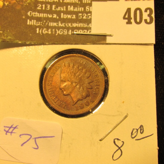 1904 Indian Cent XF/AU