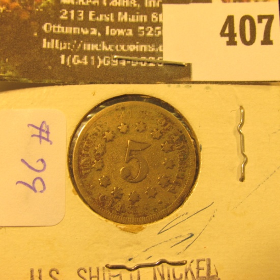 1868 Shield Nickel  G   CDN bid  20 in G