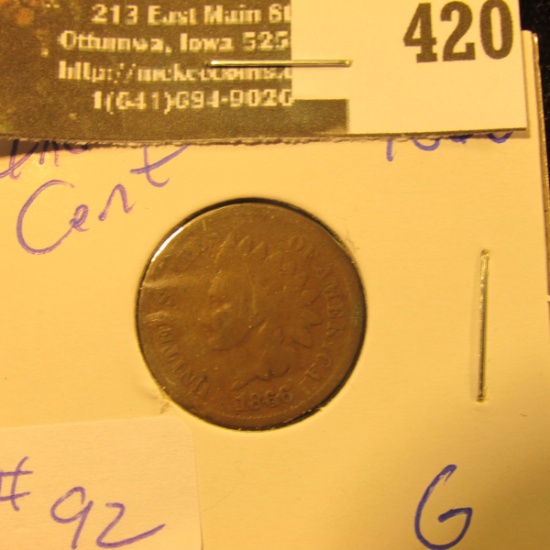 1866 Indian Cent G - greysheet bid $41