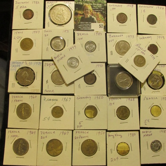 (26) Carded and ready to sell Foreign Coins.